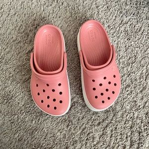 Womens Pink platform Crocs